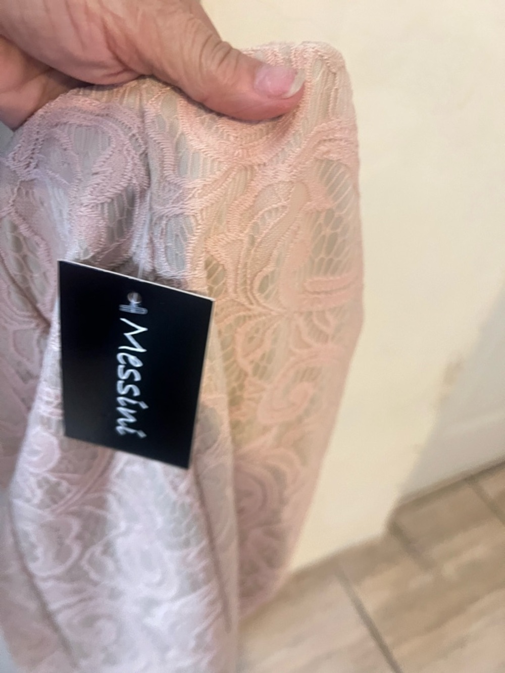 Messini Blush Pink Lace Dress Overlay